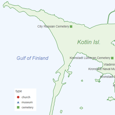 Inset map of Kotlin island